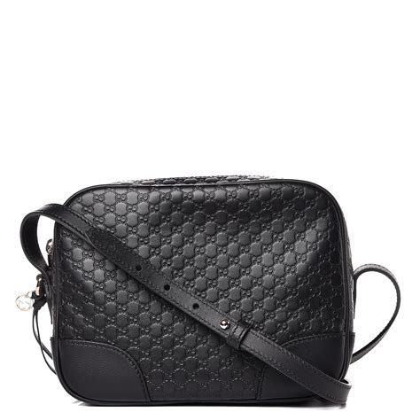 GUCCI Microguccissima Mini Bree Messenger Bag Black